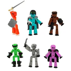 B079jyjgrs Stikbot Zing Off The Grid Pack - Set Of 6 Poseable Action Figures With Weapons A