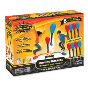 B00g9wr0re Stomp Rocket Original Dueling Launcher For Kids 8 Rockets - Fun Backyard