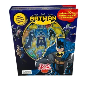 Stuck On Stories 782764324554 Batman Book And Playset 10 Stick Figures