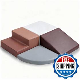 Sumbababy B0fd3pkfrd Toddler Climbing Foam Blocks 4 Pcs Waterproof Pu Leather Playset