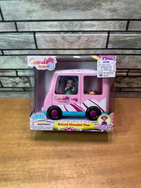 101811 Sunny Days Entertainment Cupcake Surprise Sweet Dreams Van Vehicle And Mini Doll Playset With Accessor