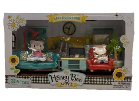Sunny Days Entertainment 810009204053 Honey Bee Acres Cozy Living Room Playset 28 Pieces Dollhouse Furniture New