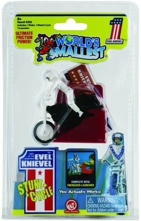 Super Impulse 810010994370 Worlds Smallest Evel Knievel Stunt Cycle Toy-energizer Launcher-trail Bike