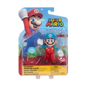 413754 Super Mario Nintendo 4-inch Ice Poseable Figure With Flower Accessory