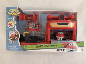 Super Wings 848533003309 Jetts Runway Playset And Jett Figure Preschool Learning Airplane Toy