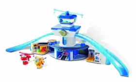 B01ceop1ui Super Wings World Airport Playset With 2 Inch Transform-a-bot Jett And Donnie Figure