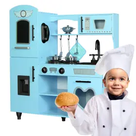 B0bz8gll7y Taohfe Toy Kitchen Blue Kids Playset For Ages 4-8 Boys Gift Girls