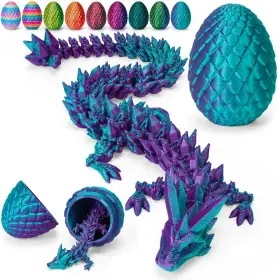 B0fhvcnz14 Tboline 12 Inch 3d Printed Articulated Crystal Dragon Egg Fidget Toy Kids Gift