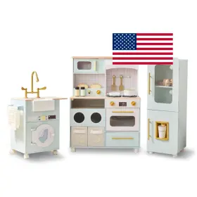 B0flpjry1y Teamson Kids Little Chef Savannah Wooden Montessori Pretend Play Kitchen For