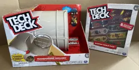 Tech Deck 778988309896 Transforming Pipelines Modular Skatepark And Pack Of 6 Boards New