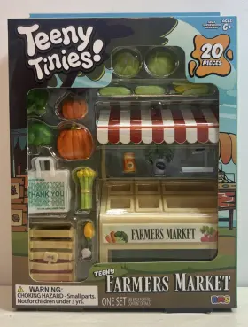 Teeny Tinies 840287995190 Farmers Market 20pc Mini Playset Dollhouse New