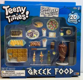 Teeny Tinies 840287998672 Greek Food 20pc Mini Playset Dollhouse New