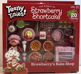Teeny Tinies 840419726586 Strawberry Shortcake Bake Shop 20pc Mini Food Playset Dollhouse New