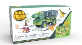 Fr2023 The Bubble Factory Dino Truck Play Set 16 Pieces
