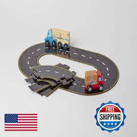 The Original Toy Company B086wqjkr2 Roads To Go 24-piece Road Playset