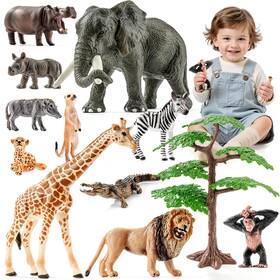 Thinkbay B0fmxyvfcr 12pcs Realistic Safari Animals Figures Learning Toys Set Large African