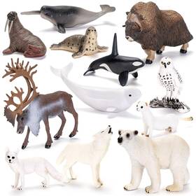 Thinkbay B0fmykhc2s 12pcs 4-7 Inch Large Arctic Polar Animal Toys Figurines Realistic Plastic
