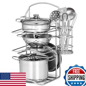 Tikonsyol B0cpykrhjh 12pcs Kids Pots And Pans Playset Pretend Play Kitchen Set Toy