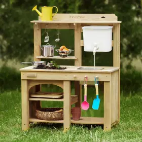 B0f28zdnzx Tiny Land Outdoor Mud Kitchen For Kids Wooden Play Water Tank