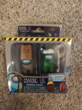 Toikido 810065186638 2 Pack Among Us Inch Crewmate Figures Ejected Edition Green Cloud And Gray Bag