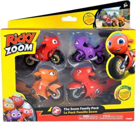 Tomy 053941200480 New 2019 Ricky Zoom - The Family Pack 4 Action Figure Set Sealed