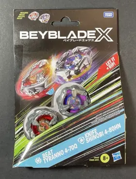 4-80hn Tomy 195166280912 Beyblade X Top Pack Beat Tyranno 4-70q / Knife Shinobi New