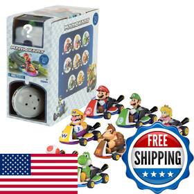 Tomy B0dntssl5w Mario Kart Pull Back Racers 10-count Blind Set Luigi Yoshi Peach
