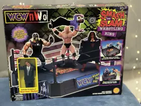 77265 Toy Biz Rare 1999 Wcw Nwo Smash N Slam Ring Exclusive Mean Gene Figure New