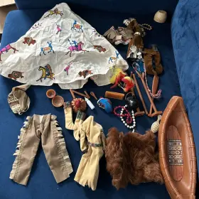 Toy Things 022499470409 Vintage Rare Indian Princess Teepee Playset By