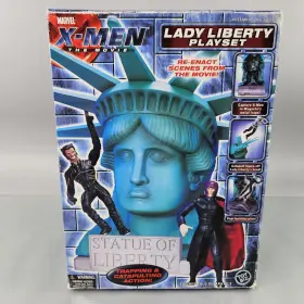 Toybiz 035112466475 Marvel X-men The Movie Lady Liberty Playset Statue Of Open Box