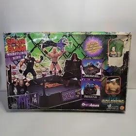 Toybiz 035112773450 Wcw/nwo Ames Exclusive Smash Ftn Slam Wrestling Ring With Sting And Goldberg Read