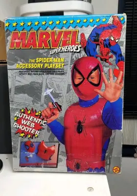 4883 Toybiz 1990 Marvel Super Heroes Spider-man Costume Accessory Playset Mib