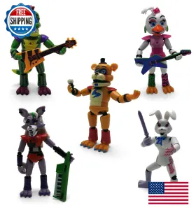 B08tbrd3bq Toysvill Fnaf Security Breach Pizzaplex Collectible Figure Set - 5 Animatronics