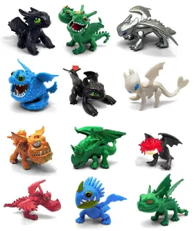B0b8s6kpt3 Toysvill Httyd Dragons Set Of 12 Action Figures Night Fury Toothless Collectibl