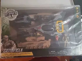 Ad20157 True Heroes Multi Vehicle Military Playset Sentinel 1 Helicopter Tank Jet