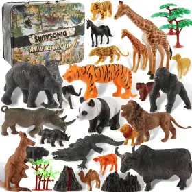 Tu-us-hsdw-01 Tubasaya 30-piece Safari 5-6.2 Inches Large 3 Small Animal