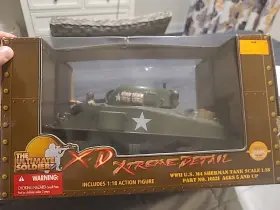 Ultimate Soldier 638748101217 Xd Wwii U.s. M4 Sherman Tank 1 18 Driver And Machine Gun