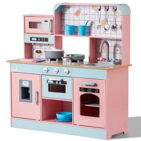 Vevor B0df79h3lw Wooden Play Kitchen Toy For Kids Lights And Sounds Toddler