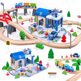 B0f1xh11t2 Vigorfun 102pcs Wooden Train Set For Toddlers Track - Expandable And Change