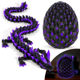 B0fpfv7wqg Waaaandefu 3d Printed Dragon Glow In Dark With Matching Egg - Uv Reactive
