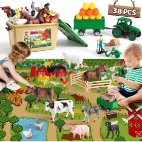 B0f3cndm6t Waiiw Farm Animal Toys For Toddlers 38 Pcs Realistic Figurines With