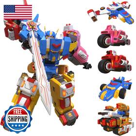Wenbeier B0chfvzp88 5 In 1 Toys Car Robot For Kids 10 Inches Action Figure Assembly