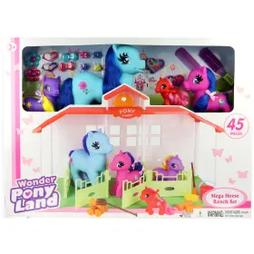 17459 Wonder Pony Land 45piece Mega Horse Ranch Set Toy