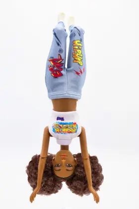 World Of Epi 810067500029 Fresh Dollsrockthebells11.5incharticulated Ebony Multi-culturalandethnicdolls