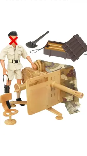 Cnp90167 World Peacekeepers Click N Play Wwii Field Gun Playset No Doll Original Box