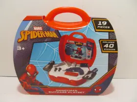 36466 World Tech Toys Marvel Spiderman Handyman Suitcase Playset 19 Pcs And 40 Stickers #36466 - New