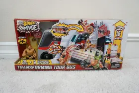 Wwe 746775258191 Rumblers Rampage Transforming Tour Bus Wrestling Playset W The Rock Figure