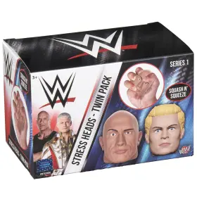 Wwe-1011-01 Wwe Stress Heads Twin Pack - 3 Inch Cody Rhodes And The Rock Relief Toys