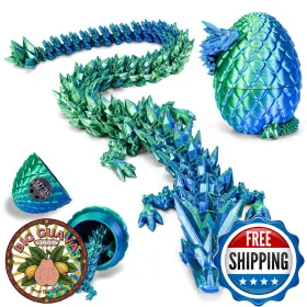 B0cnw2bg51 Yilcer 12 In 3d Printed Dragon Egg - Easter Basket Essentials Stuffers Prefille