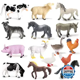 B0c1swnnyy Yowlieu 15 Pcs Mini Figures Toys Realistic Farm Animal Figurines Plastic Learning Educa